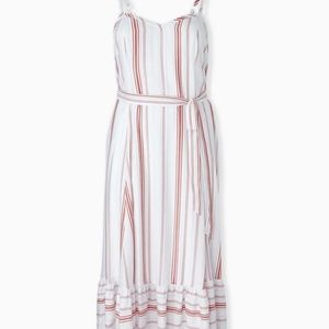 Torrid sz 2 red & white maxi dress